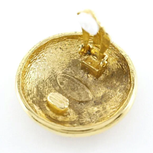 CHANEL Gold Logo Earrings - Picture 7 of 8